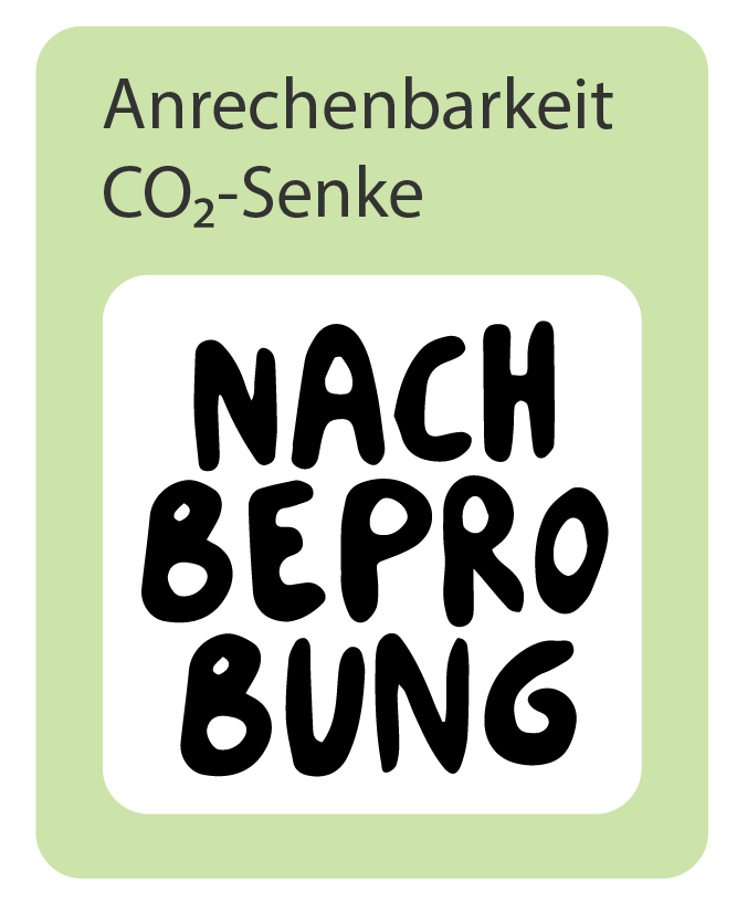 Anrechenbarkeit CO₂-Senke: nach Beprobung